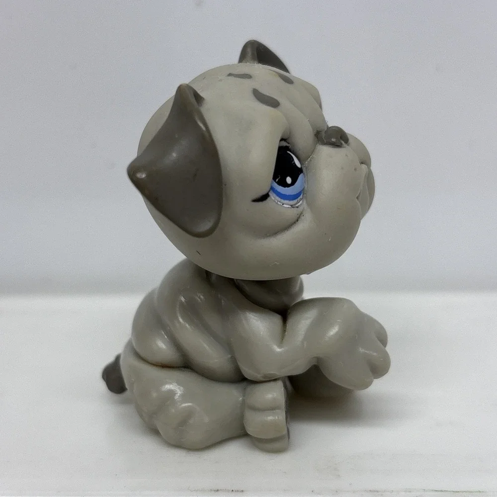 LPS Littlest Pet Shop Greyhound #508 Bulldog Blue Sportiest Eyes Dog Hasbro 2007